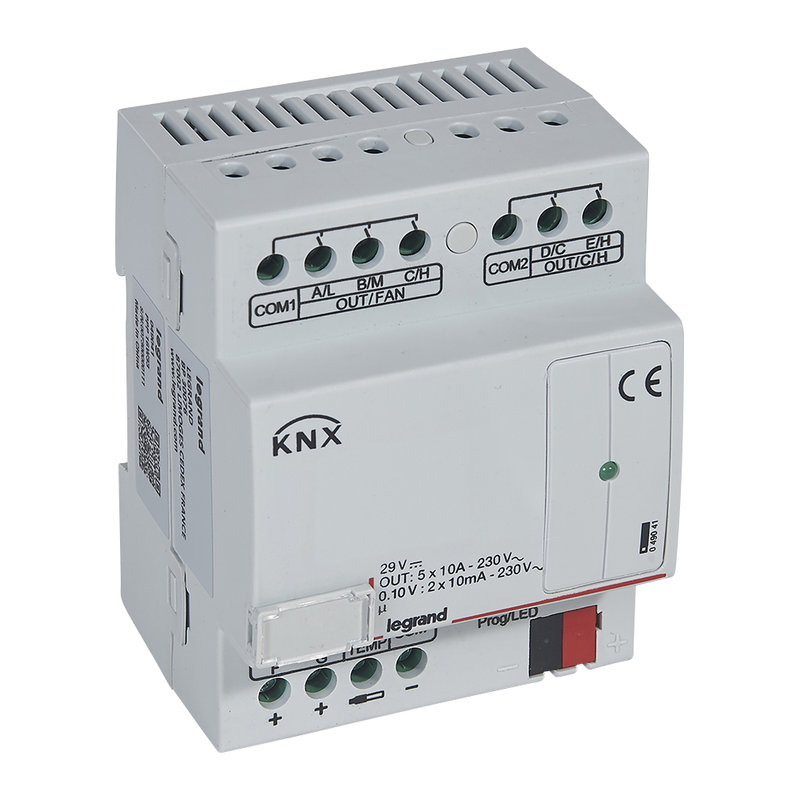 Legrand 049041 - Contrôleur modulaire de ventilo-convecteur BUS KNX 4 mod version 0V-10V - 4 mod