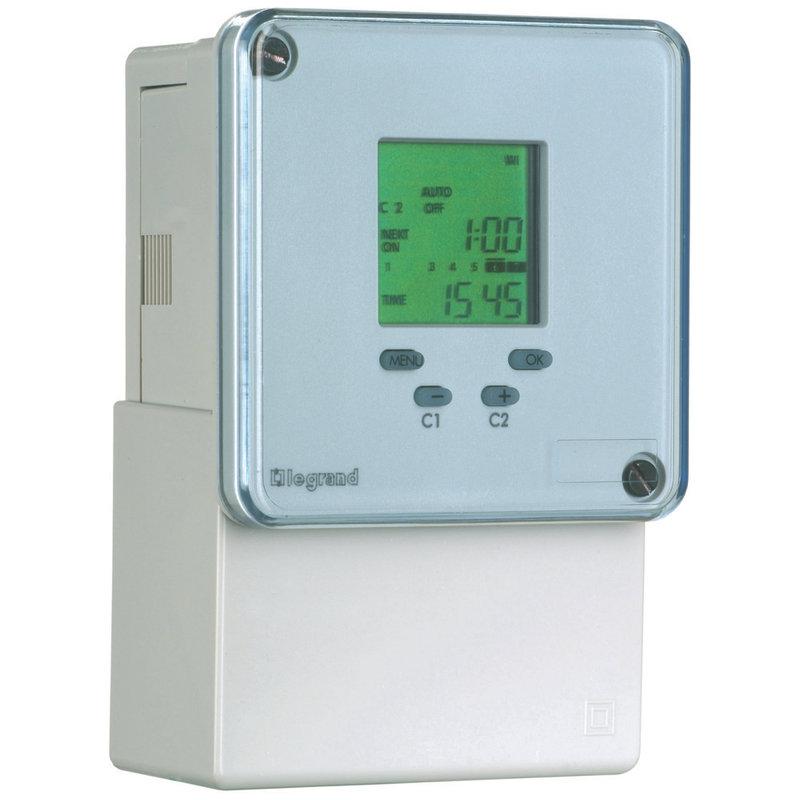 Legrand 049687 - Inter horaire programmable digital 72x72mm journalier et hebdo 24V - 1 sortie