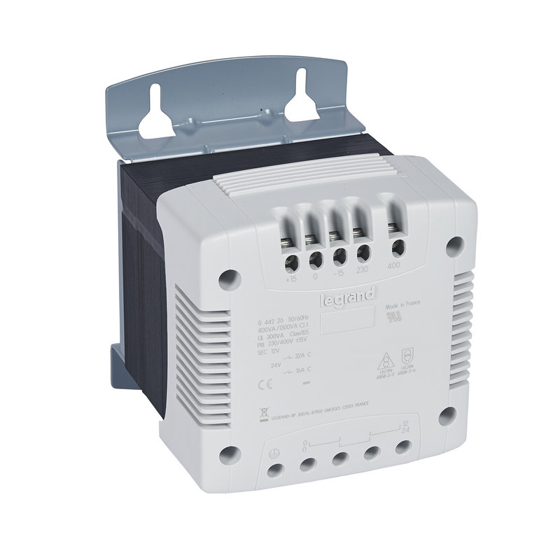 Legrand 044226 - Transformateur monophasé 230V à 400V sortie 12V à 24V - 400VA