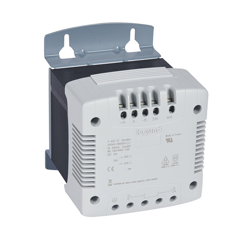 Legrand 044227 - Transformateur monophasé 230V à 400V sortie 12V à 24V - 630VA