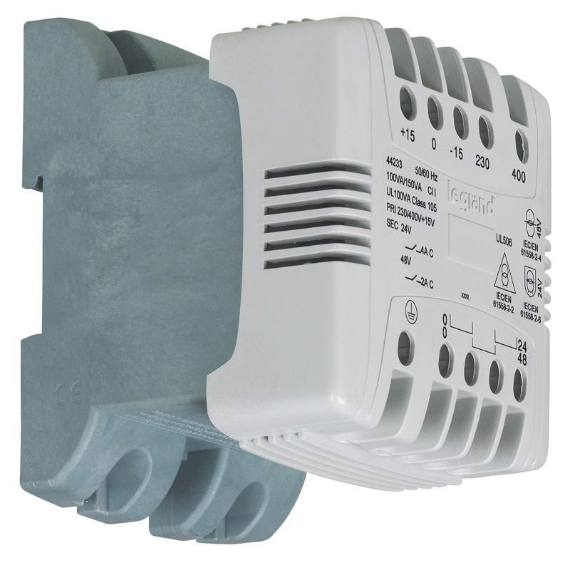 Legrand 044232 - Transformateur de commande et sécurité à vis - prim 230/400V~/sec 24/48 V -63 VA