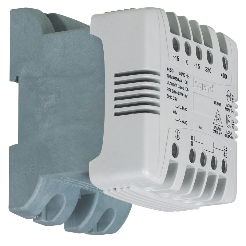 Legrand 044262 - Transformateur de commande et séparation à vis -prim 230/400V/sec 115/230V -63VA