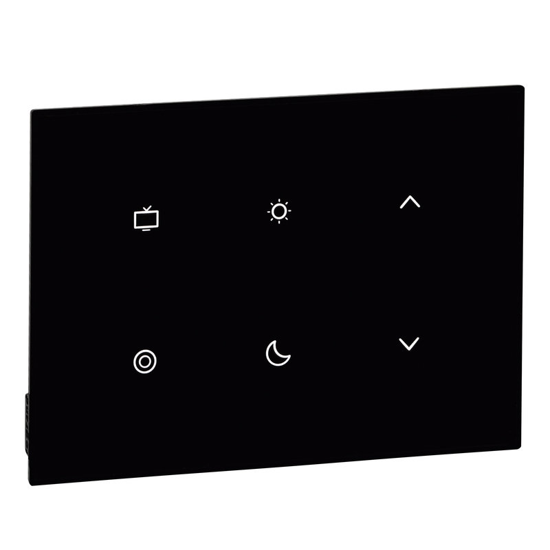 Legrand 048784 - Commande de scénarios 6 touches personnalisées BUS/SCS pour chambre d'hotel