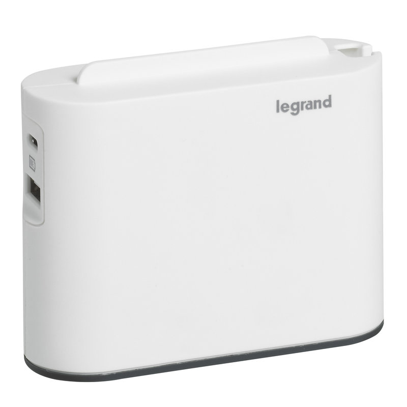 Legrand 049401 - Fiche 2x2P latérales 12A 230V 2760W et USB A+C - blanc/gris foncé