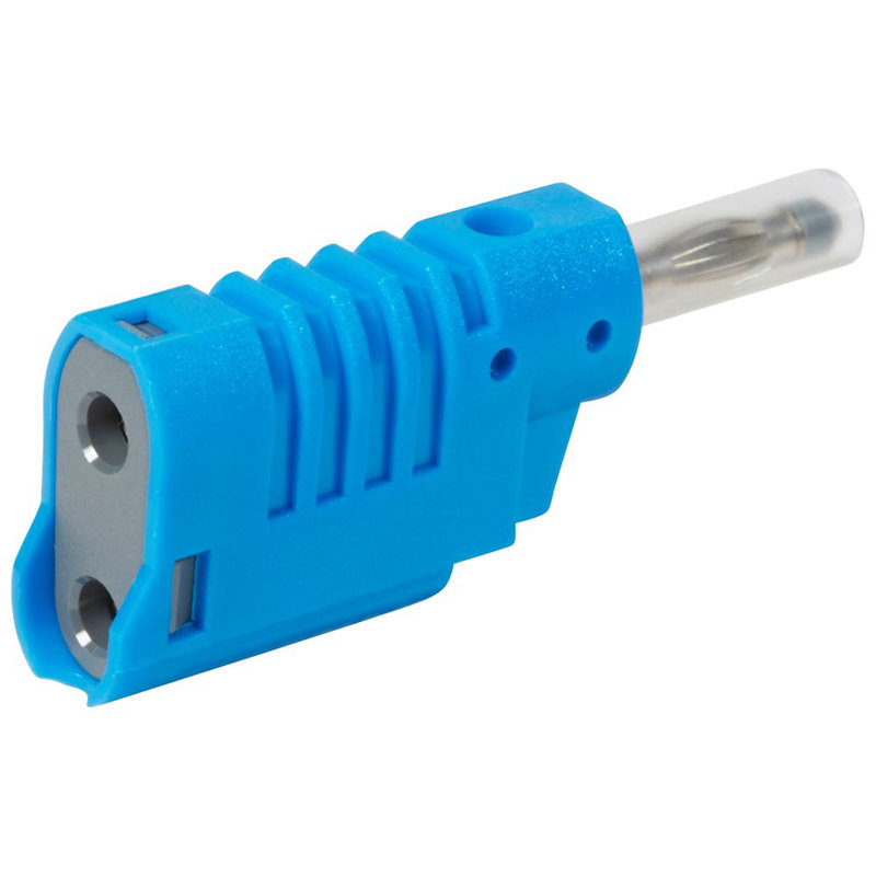 Legrand 050027 - Fiche banane Ø4mm 16A 33V~ ou 70V= embout isolant et fourreau rétractable - bleu