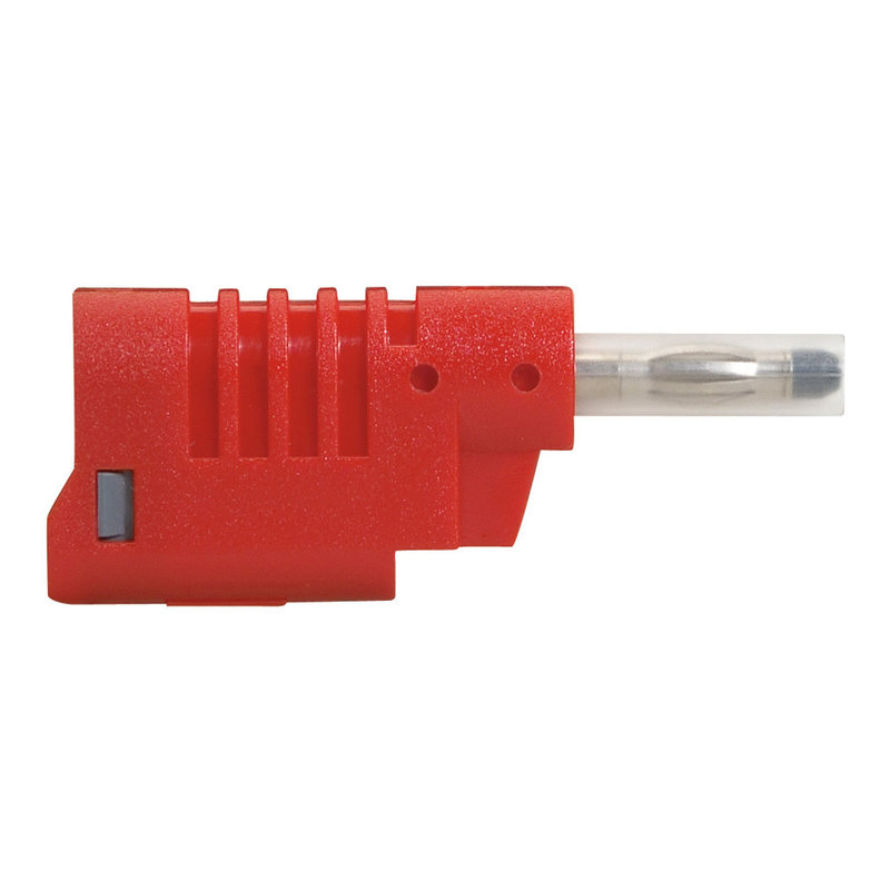 Legrand 050028 - Fiche banane Ø4mm 16A 33V~ ou 70V= embout isolant fourreau rétractable - rouge