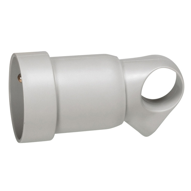Legrand 050106 - Prolongateur plastique 2P+T 16A à anneau avec étiquette avec Gencod - gris