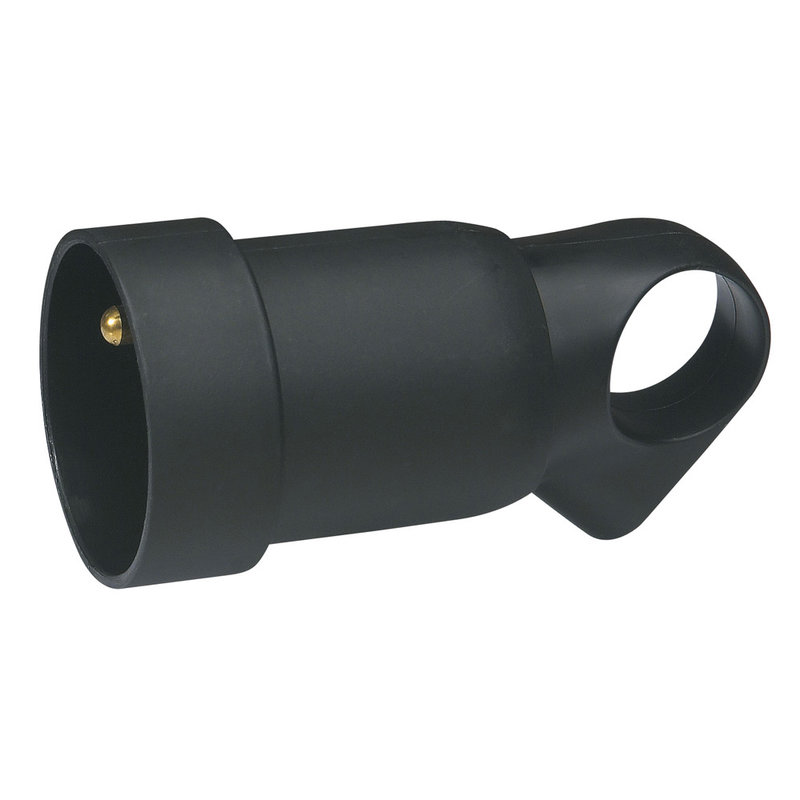 Legrand 050108 - Prolongateur plastique 2P+T 16A à anneau avec étiquette avec Gencod - noir