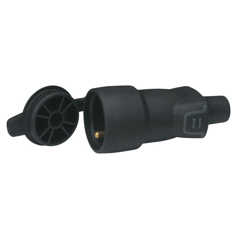 Legrand 050117 - Prolongateur borne à vis 2P+T 16A IK08 IP44 avec bouchon avec étiquette Gencod