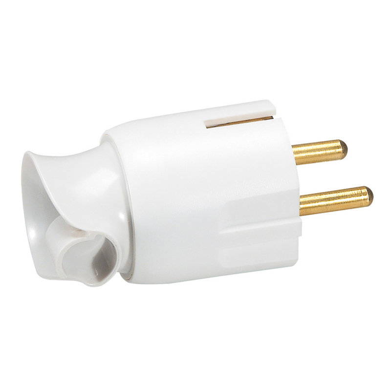 Legrand 050172 - Fiche plastique 2P+T 16A à orientation du câble 360° - blanc