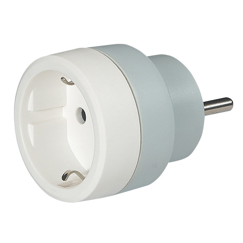Legrand 050382 - Adaptateur 2P+T 16A 230V - fiche standard germanique sur prise standard français