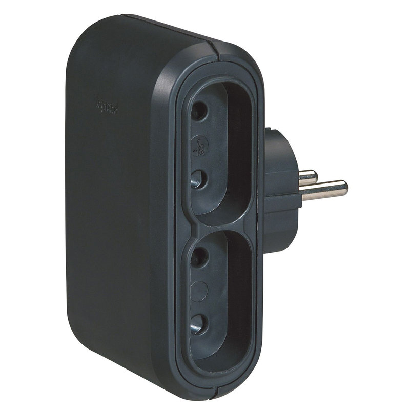 Legrand 050651 - Fiche 4x2P latérales 6A 230V -finition noir