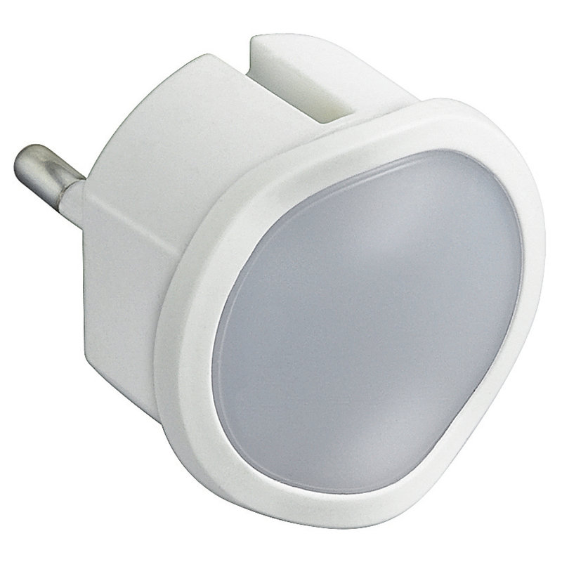 Legrand 050678 - Veilleuse lampe torche avec batterie et 2 LEDs et fiche 2P - blanc