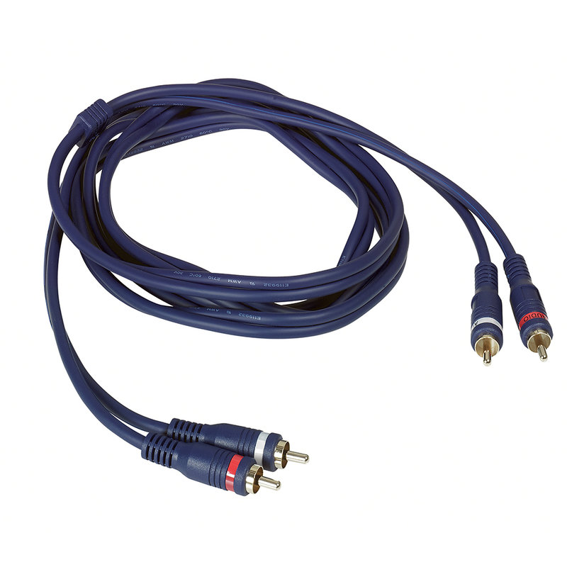 Legrand 051403 - Cordon audio stéréo RCA embouts mâle et mâle longueur 2m