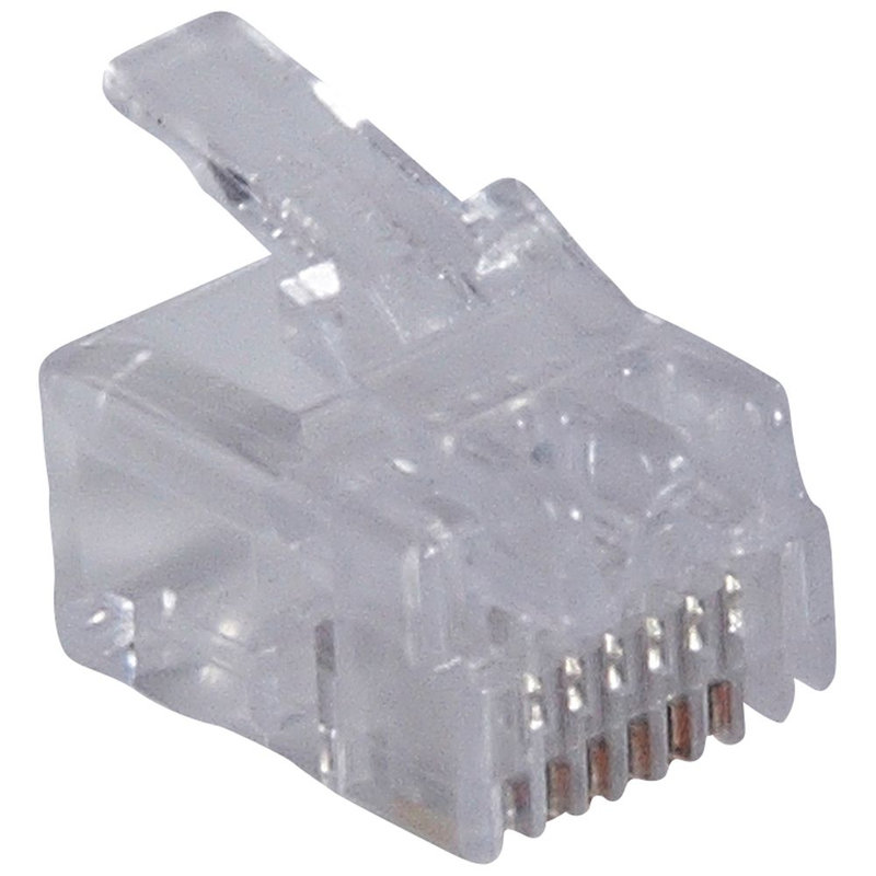Legrand 051702 - Fiche RJ12 6 contacts largeur 9,65mm pour câble rond