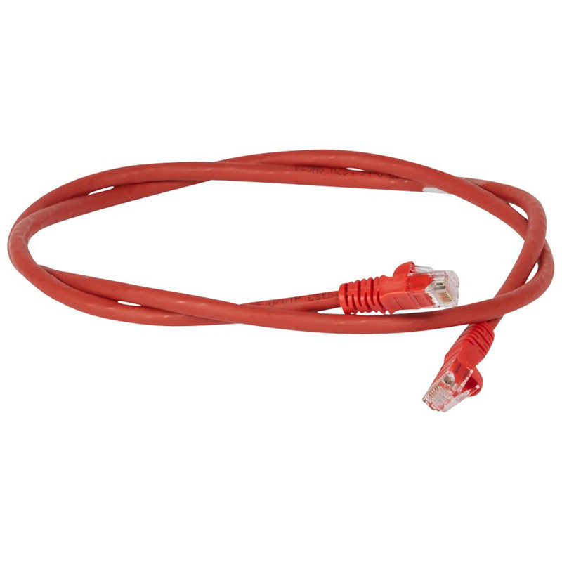 Legrand 051862 - Cordon de brassage RJ45 - Cat.6 - U/UTP sans écran - L. 1 m - LSOH -rouge - LCS²