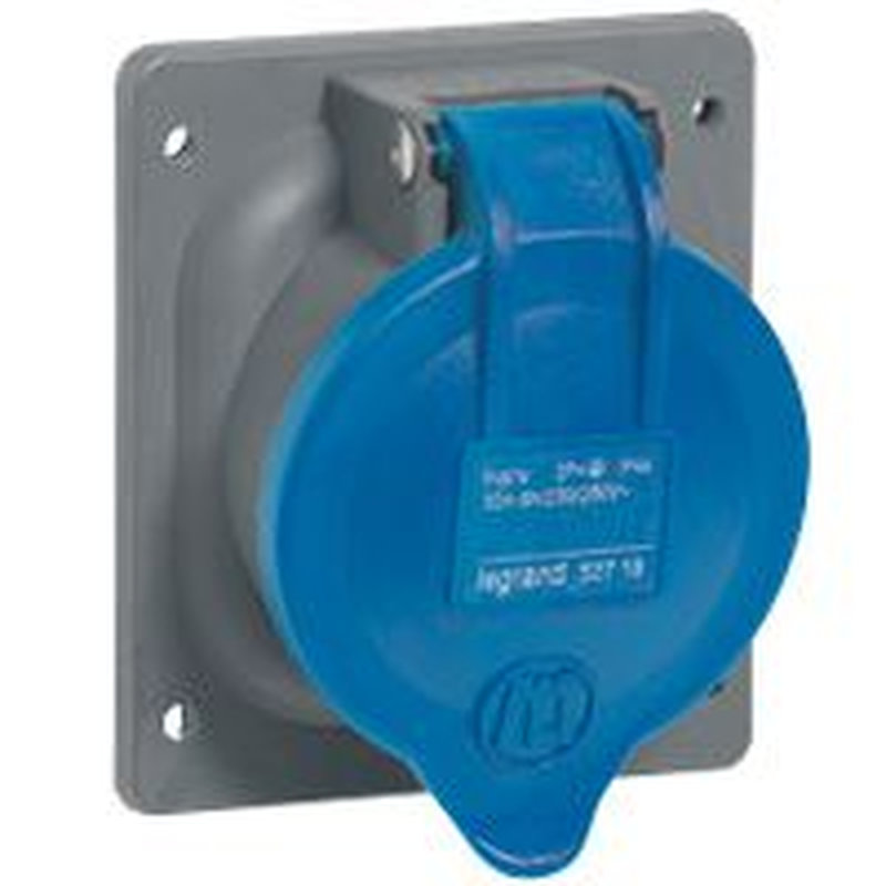 Legrand 052720 - Prise à entraxes unifiés fixe Hypra IP44 32A - 200V~ à 250V~ - 3P+N+T -plastique