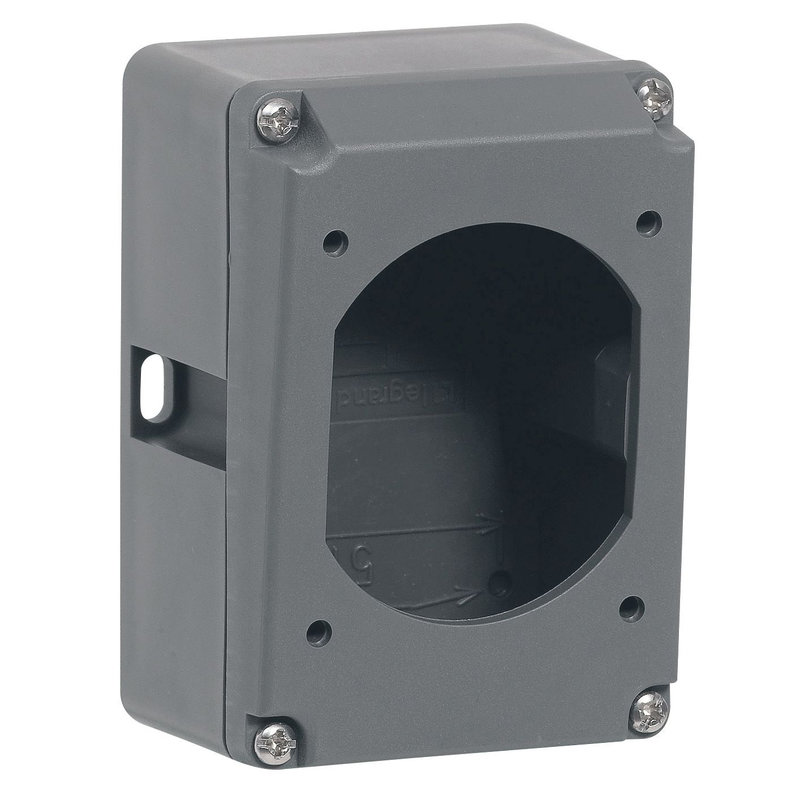 Legrand 052029 - Boîtier réversible simple Hypra pour prise 2P+T IP44 , IP66/67-55 16A -plastique