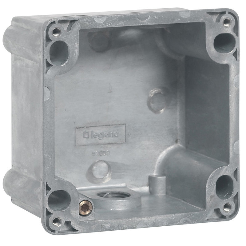 Legrand 052059 - Boîtier réversible Hypra IP44/55 pour Prisinter fixe 2P+T et 3P+T 16A - métal