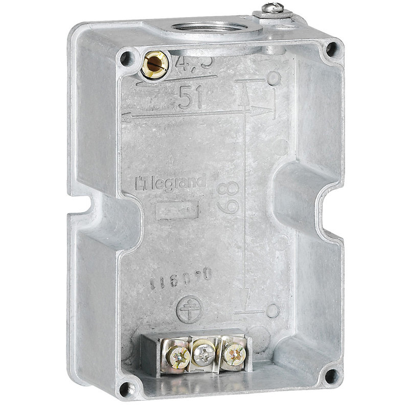 Legrand 052069 - Boîtier réversible Hypra pour prise 2P+T IP44 16A - métal