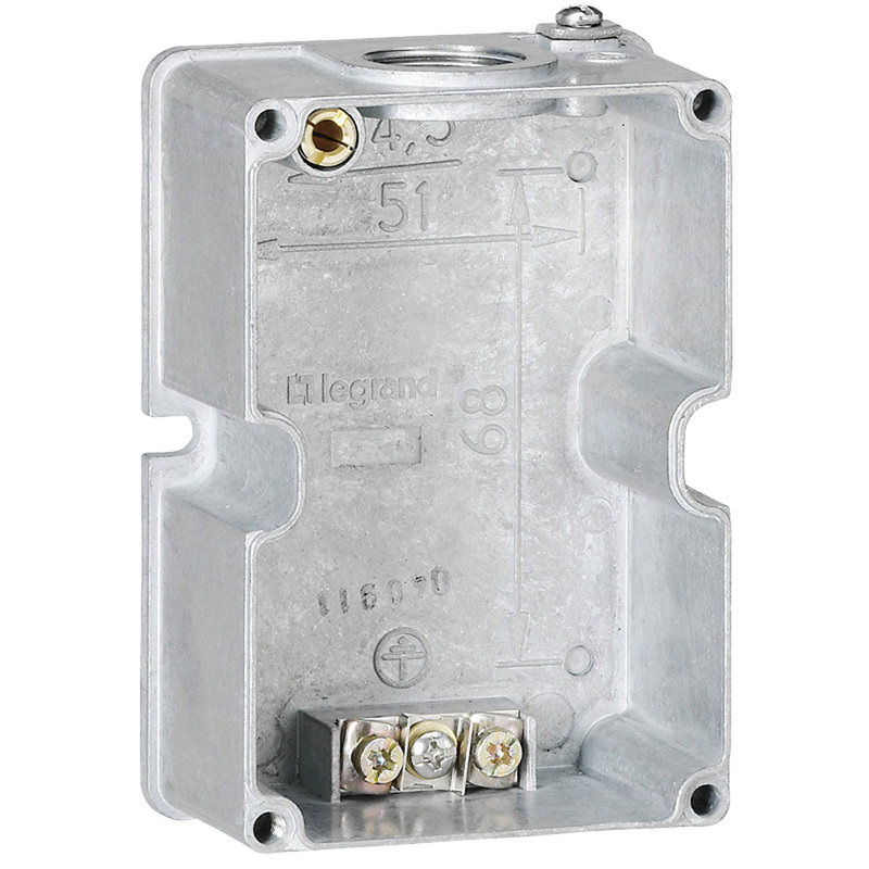 Legrand 052269 - Boîtier réversible Hypra pour prise 3P+T et 3P+N+T IP44 16A - métal