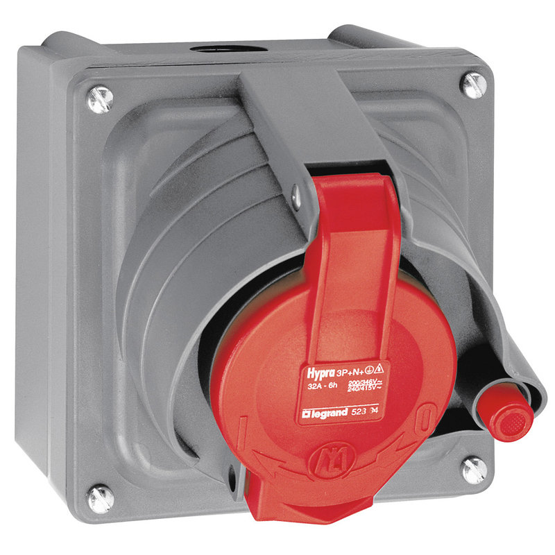 Legrand 052904 - Prisinter fixe Hypra IP44/55 32A - 380V~ à 415V~ - 3P+N+T - plastique