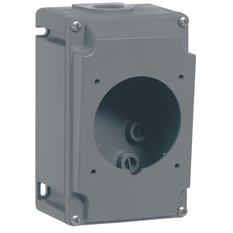 Legrand 052940 - Boîtier simple pour prises saillie Hypra - 1 entrée ISO 25 - plastique