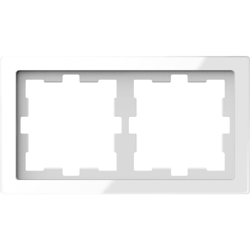 D-Life - cadre de finition - verre - blanc - 2 pos MTN4020-6520