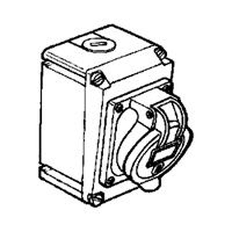 Legrand 053722 - Prise saillie fixe Hypra IP44 63A - 200V~ à 250V~ - 2P+T - plastique