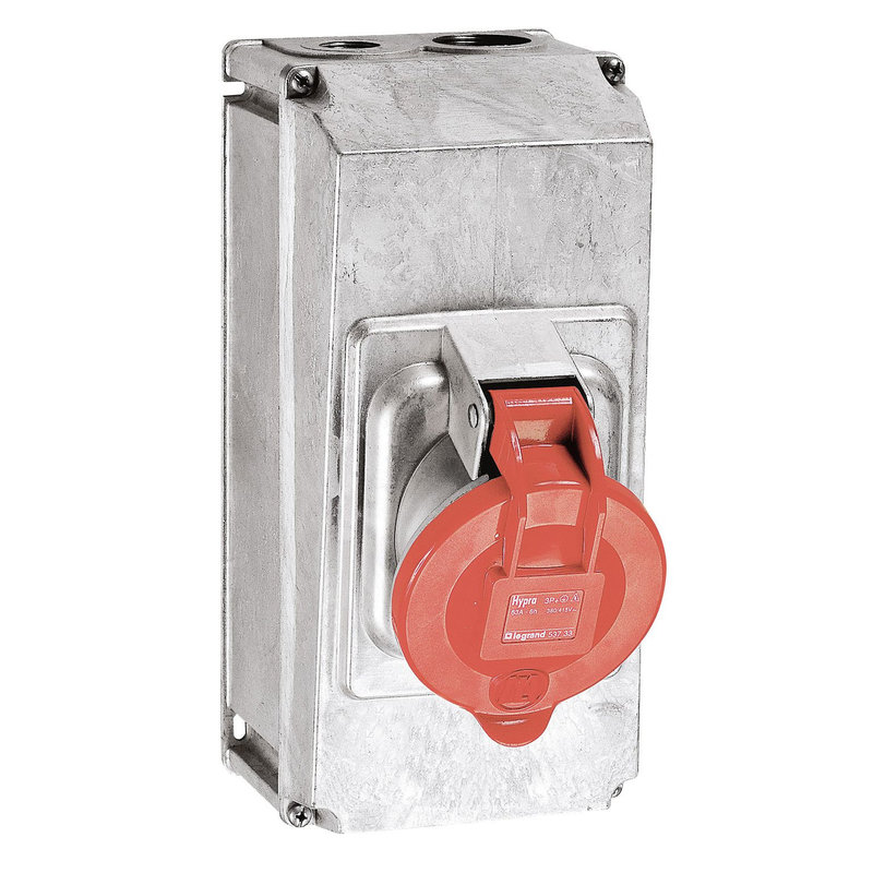 Legrand 053733 - Prise saillie fixe Hypra IP44 63A - 380V~ à 415V~ - 3P+T - métal