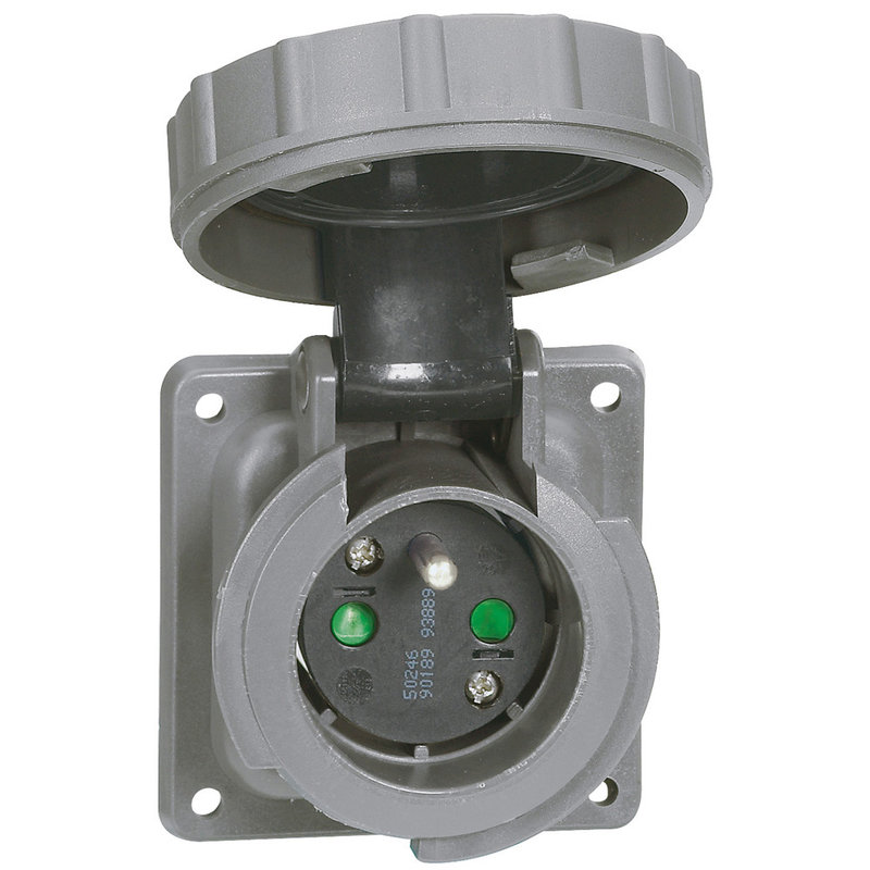 Legrand 053911 - Prise de courant fixe 2P+T 250V~ brochage domestique Hypra IP66/67-55 plastique
