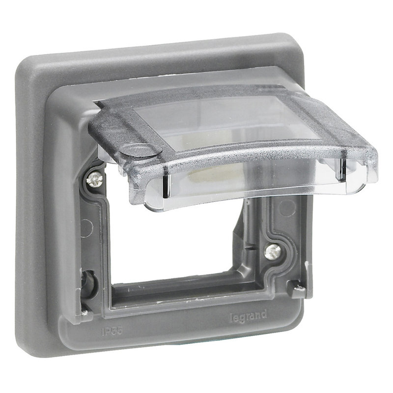 Legrand 053949 - Socle adaptateur Hypra IP55 pour mécanisme Mosaic 2 modules