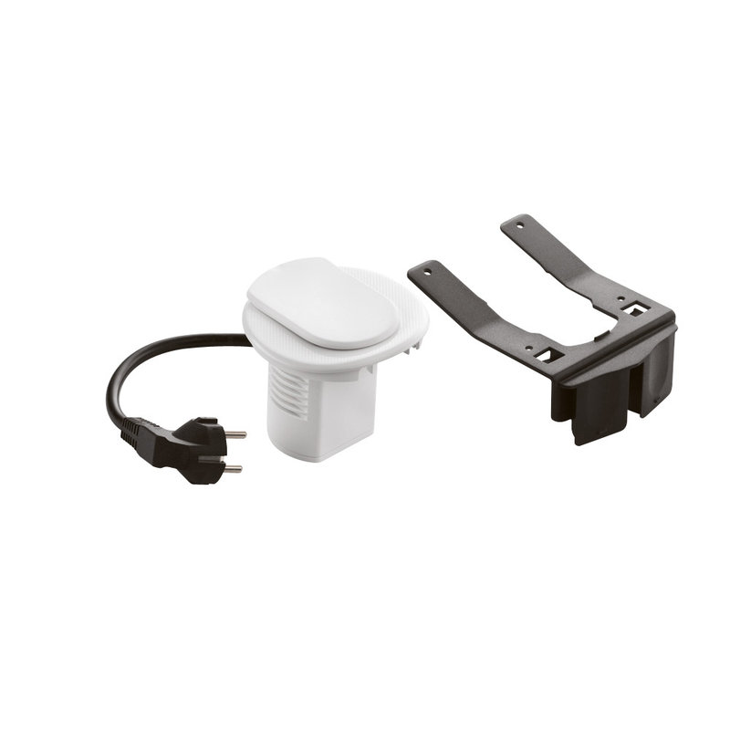 Legrand 054050 - Module de bureau encastré avec 1 prise 2P+T - blanc