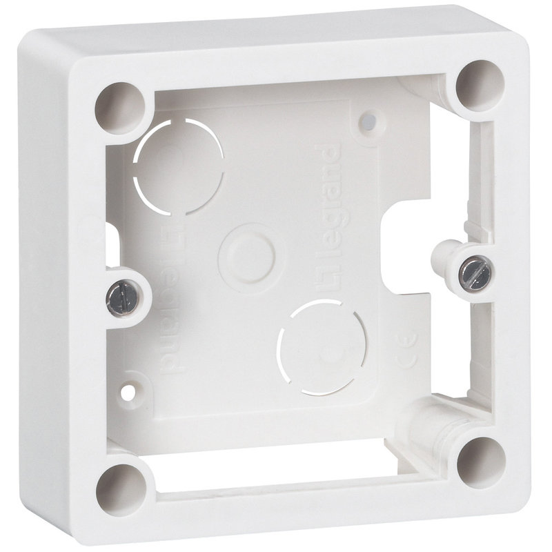 Legrand 055849 - Cadre saillie 1 poste pour socle et sortie de câbles 100x100x36mm
