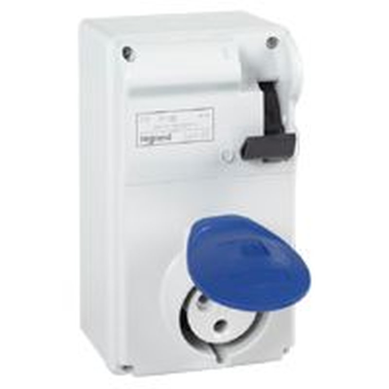 Legrand 056609 - Coffret P17 IP44 avec interrupteur et 1 prise 32A 2P+T - 200V~ à 250V~ 50Hz-60Hz