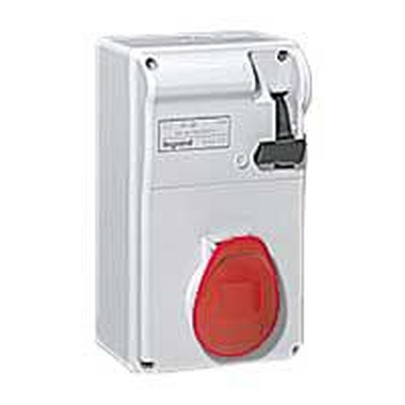 Legrand 056614 - Coffret P17 IP44 avec interrupteur et prise 32A 3P+N+T - 380V~ à 415V~ 50Hz-60Hz