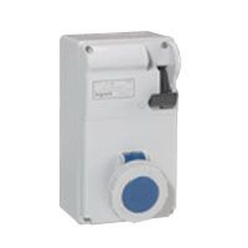 Legrand 056629 - Coffret P17 IP55 avec interrupteur et 1 prise 32A 2P+T - 200V~ à 250V~ 50Hz-60Hz