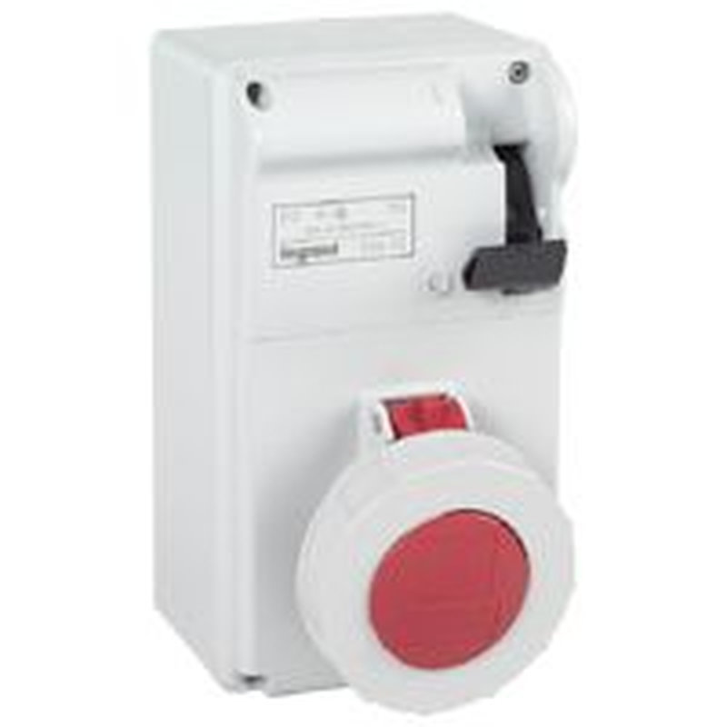 Legrand 056633 - Coffret P17 IP55 avec interrupteur et 1 prise 32A 3P+T - 380V~ à 415V~ 50Hz-60Hz