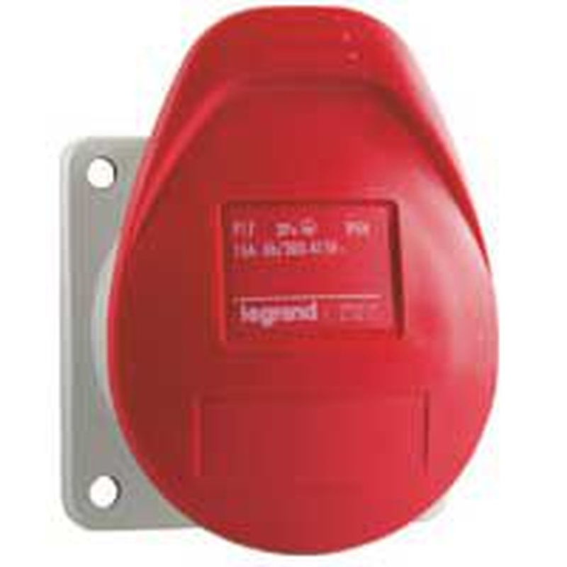 Legrand 057359 - Prise à encombrement réduit fixe P17 IP44 16A - 380V~ à 415V~ - 3P+N+T