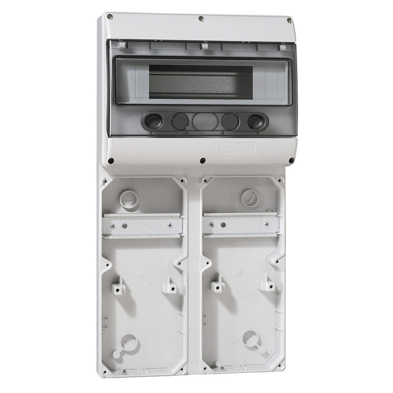Legrand 057703 - Embase P17 - recevant plastron 280x125 - rail 12 modules - 6 socles 16A