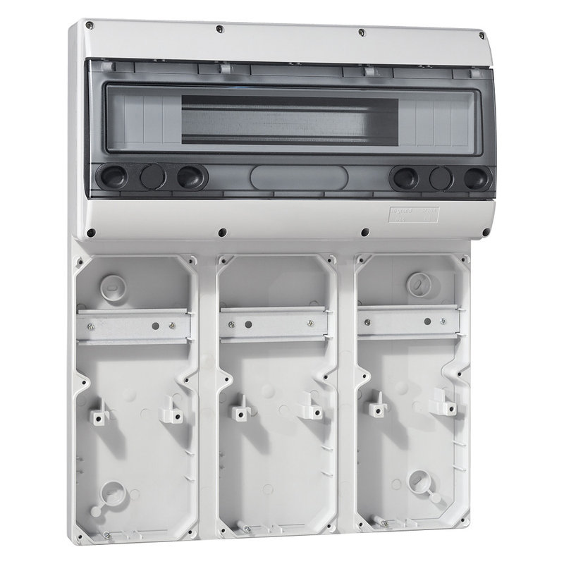 Legrand 057704 - Embase P17 - recevant plastron 280x125 - rail 18 modules - 9 socles 16A