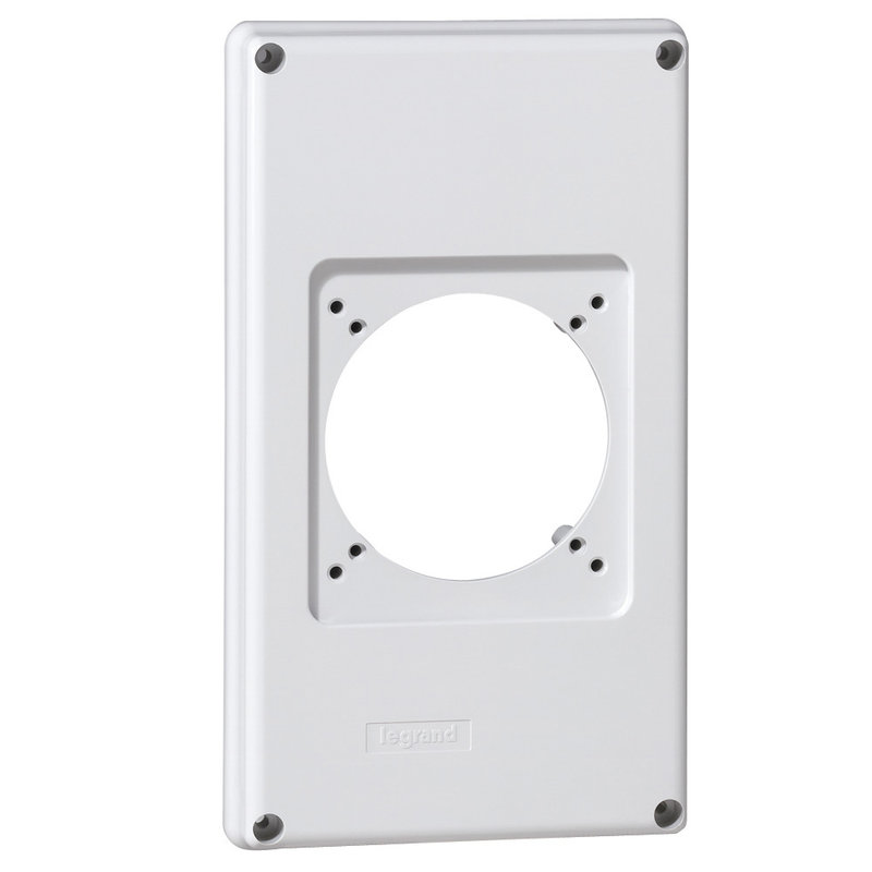 Legrand 057712 - Plastron P17 220x125mm recevant 1 prise 16A ou 32A pour composer un coffret P17