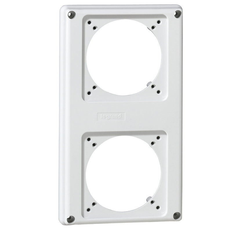 Legrand 057713 - Plastron P17 220x125mm recevant 2 prises 16A pour composer un coffret P17
