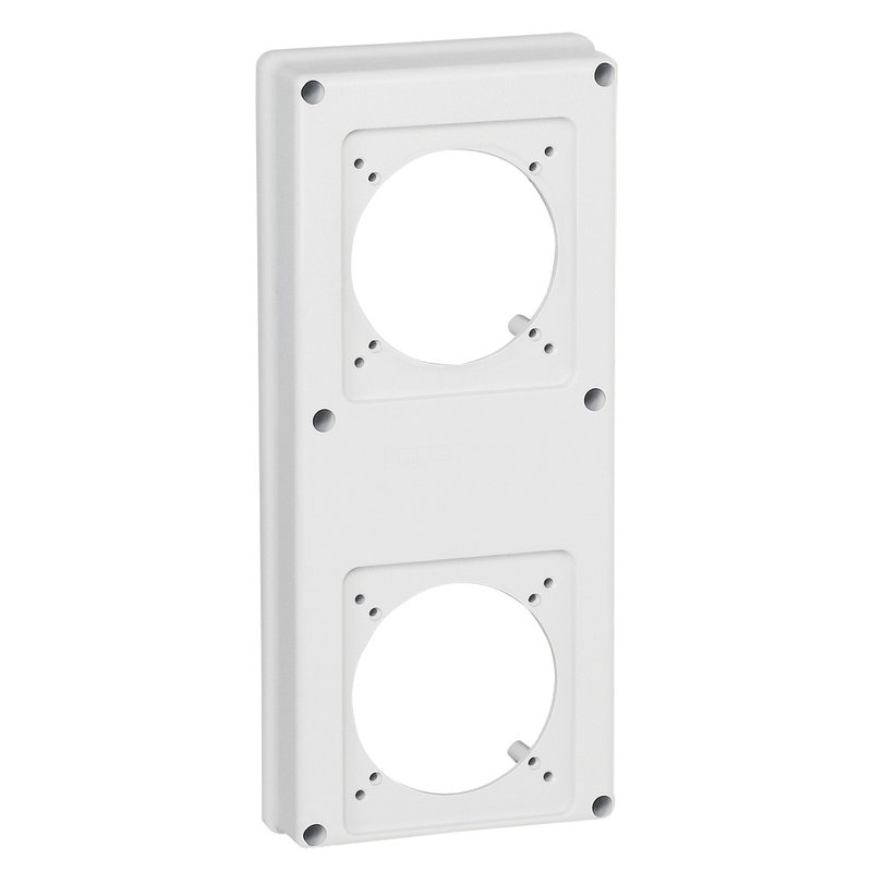 Legrand 057718 - Plastron P17 280x125mm recevant 2 prises 16A ou 32A pour composer un coffret P17