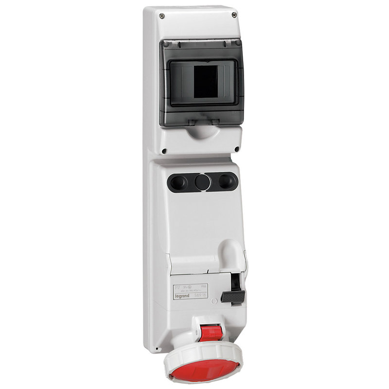 Legrand 058918 - Coffret P17 IP66A - interrupteur + prise 63A 3P+T - 380V~ à 415V~ - 50Hz à 60Hz
