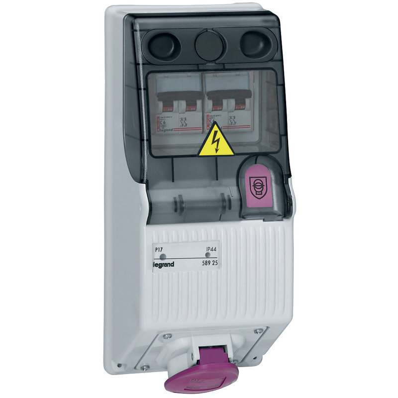 Legrand 058925 - Prise TBT P17 IP44 pour embase hauteur 280 à 501mm - 160VA