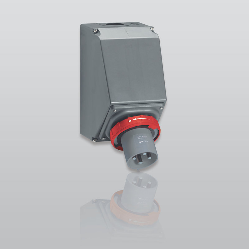 Legrand 059544 - Fiche saillie inclinée Hypra IP66/67-55 125A - 380V~ à 415V~ - 3P+T