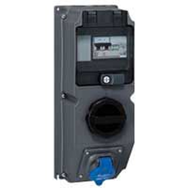 Legrand 059605 - Coffret monoprise Hypra IP44 - prise 2P+T 32A 200-250V~ + inter + disj. diff