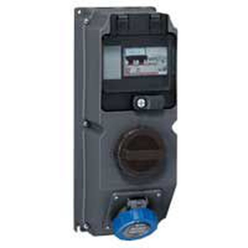 Legrand 059655 - Coffret monoprise Hypra IP66/67-55 -prise 2P+T 32A 200-250V~ + inter + disj diff