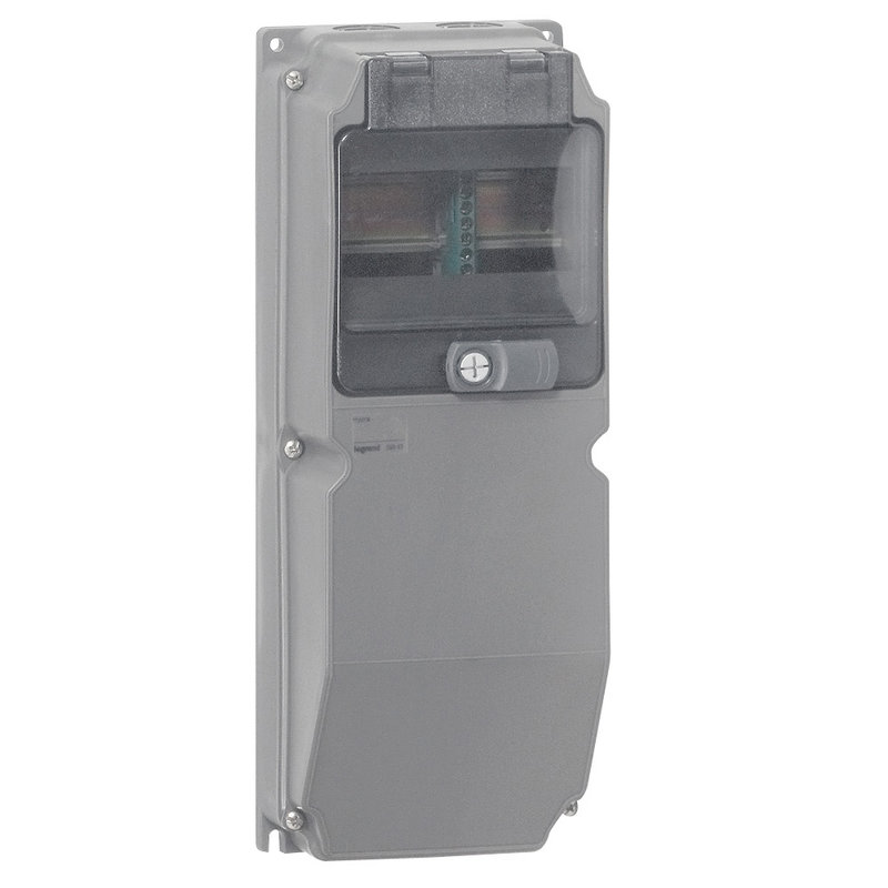 Legrand 059843 - Coffret à composer Hypra avec rail 6 modules pour 2 prises 16A/32A 370x140x120mm